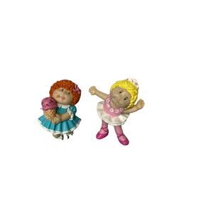 Two Cabbage Patch Kid Figures- One Ballerina And One Holding Ice Cream